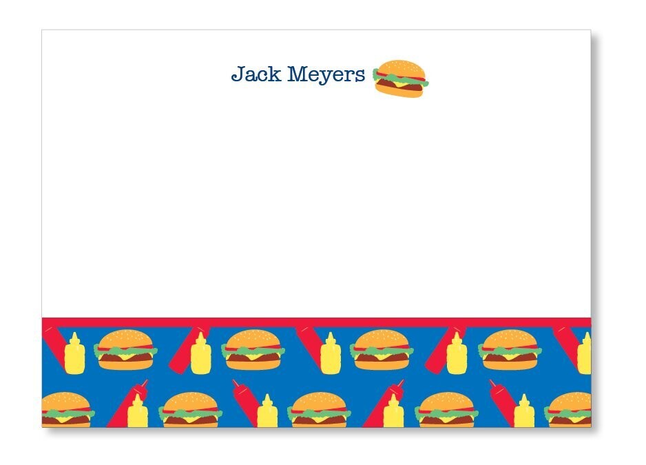 Burgers Notecard Set