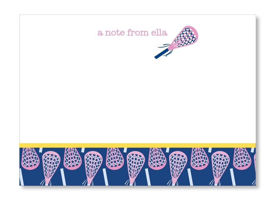 Lacrosse Pink Notecard Set
