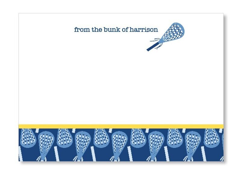 Lacrosse Blue Notecard Set