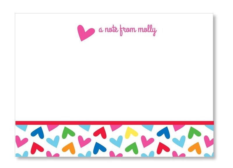Rainbow Hearts Notecard Set