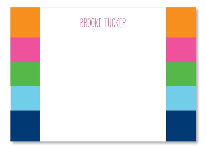 Sorbet Stripes Notecard Set
