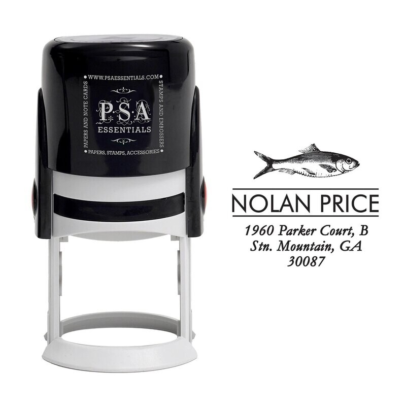Market Fish Return Address Stamp