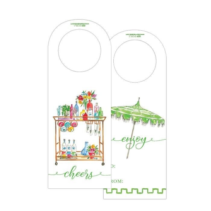 Green Umbrella Wine Tag