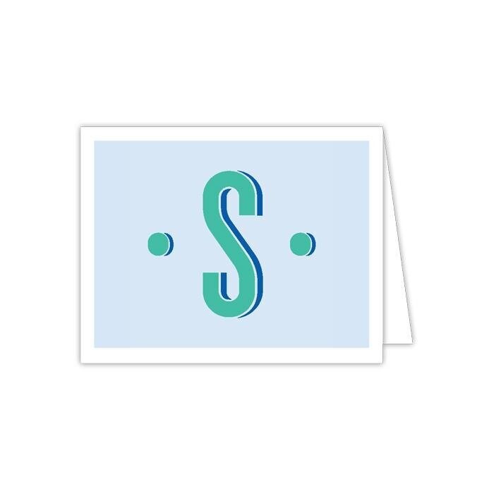 Folded Note Color Block Monogram - S