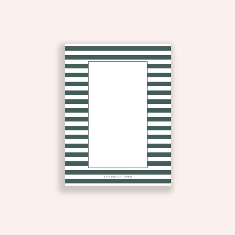 Green Stripe Chunky Notepad