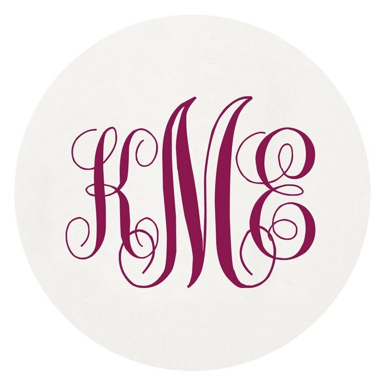 Custom Letterpress Coasters - Monogram 2
