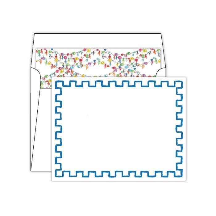 Blue Block Border - Coordinating Streamers Lining