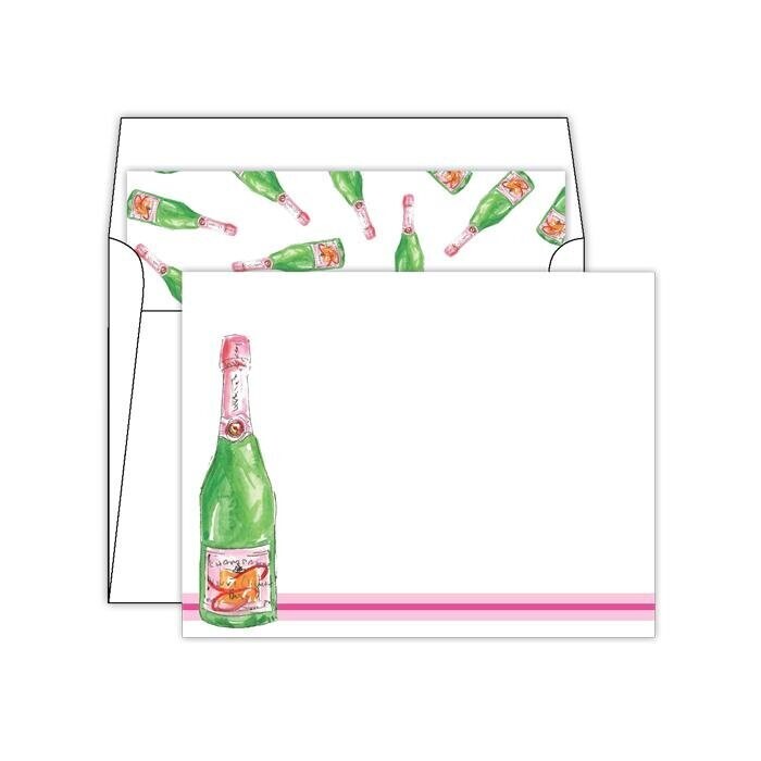 Hand Painted Champagne Bottle