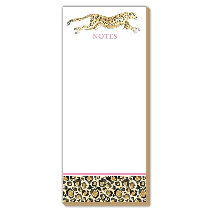 Luxe Note Pad - Hand painted Cheetah