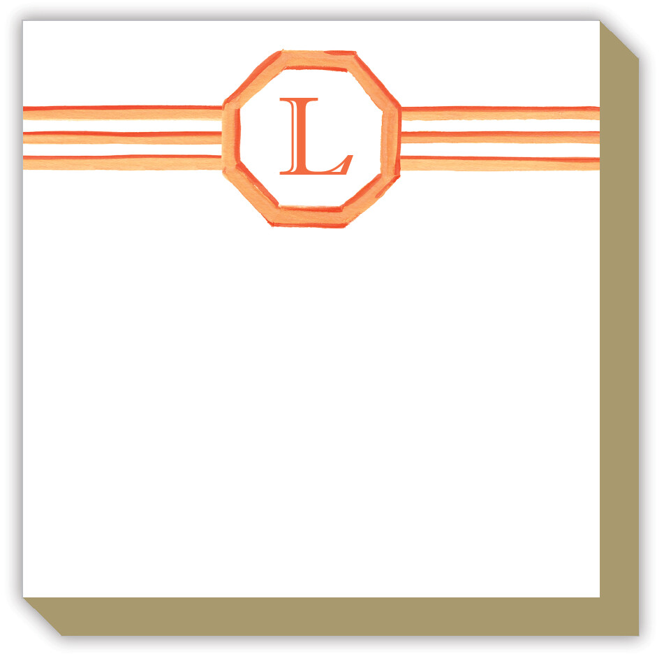 Luxe Note Pad - Lattice Monogram L
