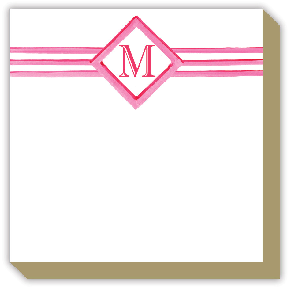 Luxe Note Pad - Lattice Monogram M