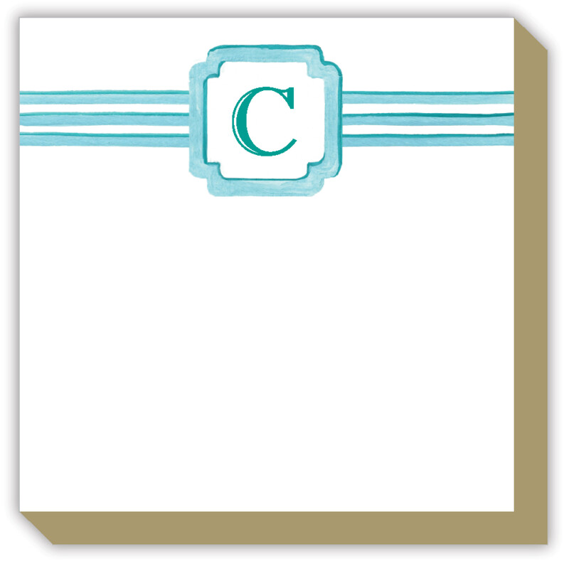 Luxe Note Pad - Lattice Monogram C