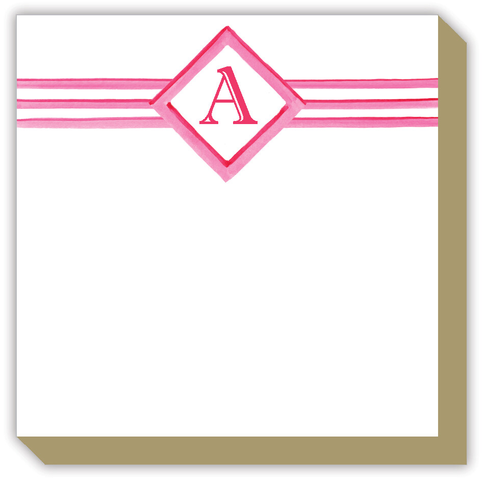 Lattice Luxe Note pad - Monogram A