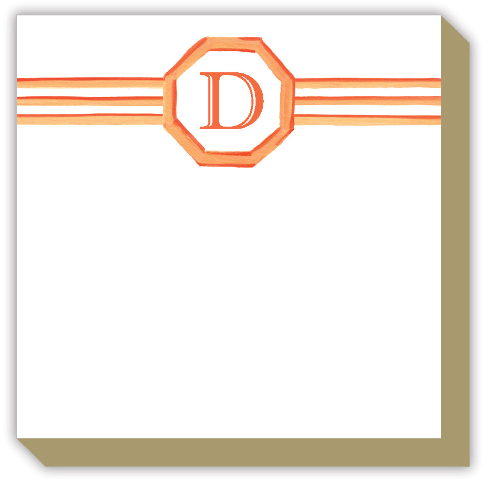 Luxe Note Pad - Lattice Monogram D