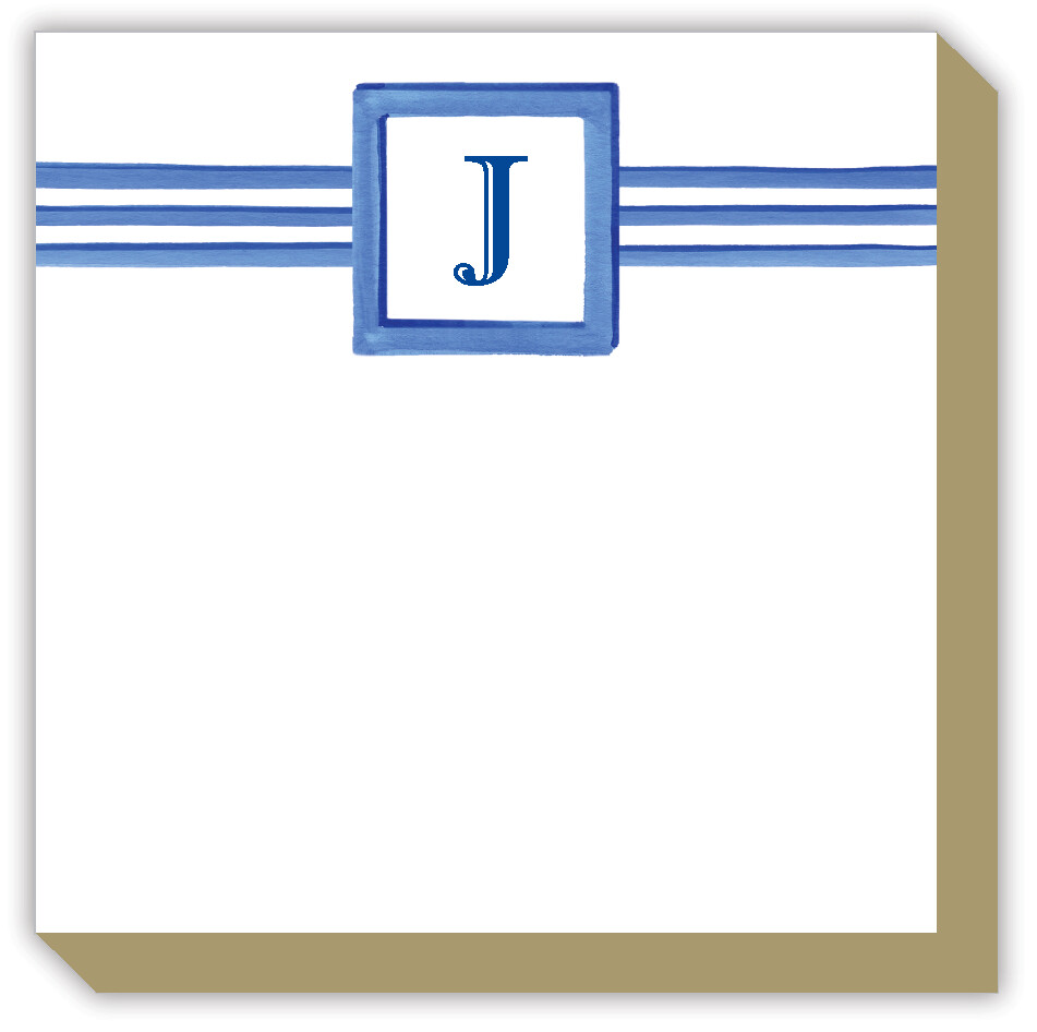 Luxe Note Pad - Lattice Monogram J