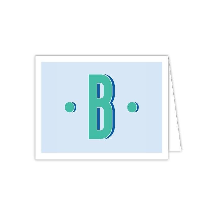 Color Block Monogram Folded Note B