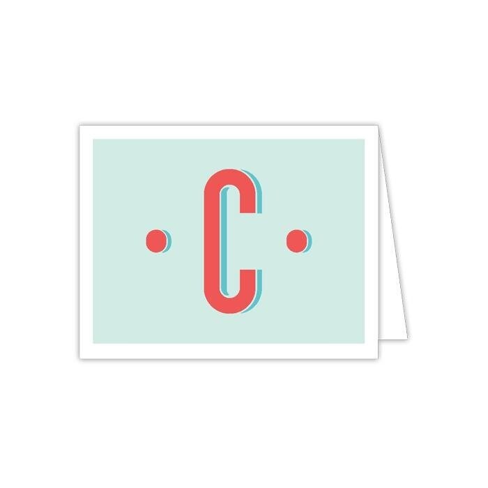 Color Block Folded Note Monogram C