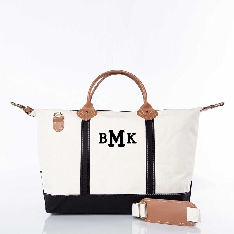 Black Monogrammed Weekender