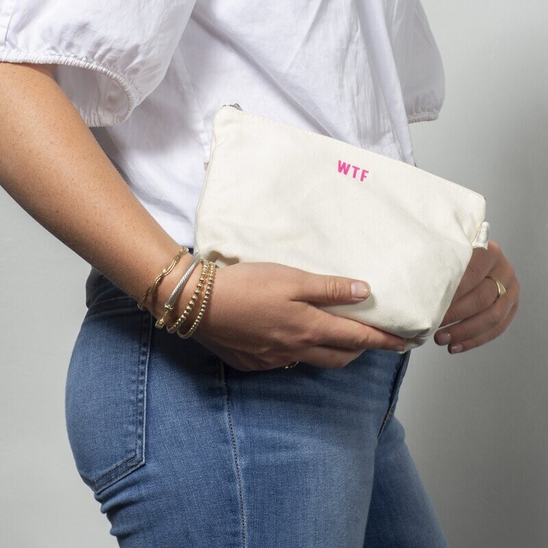 Canvas Makeup Bag WTF