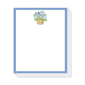 Hand Painted Hydrangea Basket