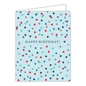 Happy Birthday Colorful Dots Blue