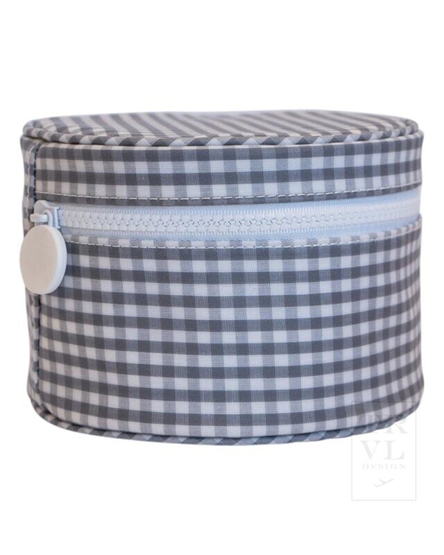 Round Up - Grey Gingham Jewel Case