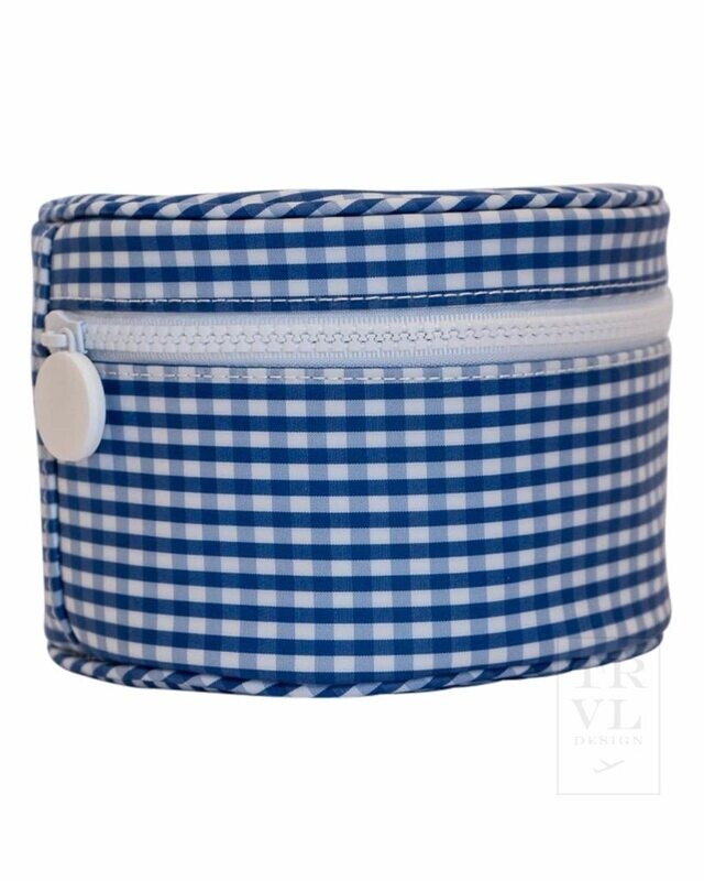 Round Up - Navy Gingham Jewel Case