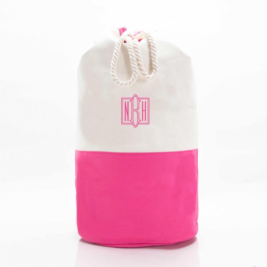 Canvas Laundry Duffle - Pink
