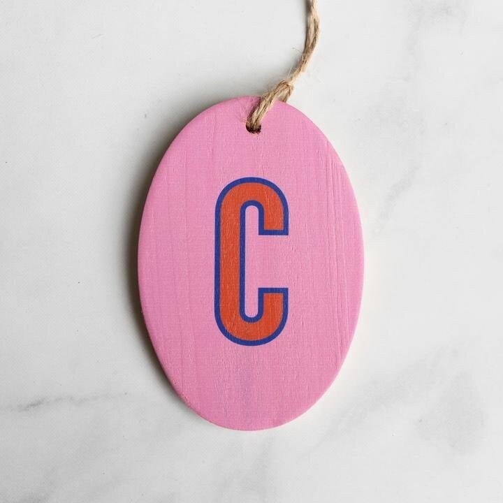 Wooden Ornament - Custom Pink