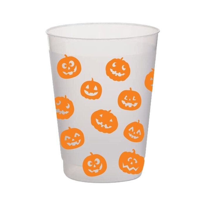 Halloween Pumpkin Pattern Frosted Flex Cup