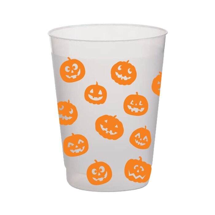 Halloween Pumpkin Pattern Frosted Flex Cup