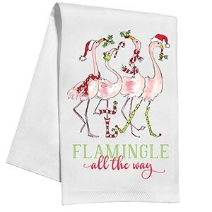 Flamingle All the Way Kitchen Towel
