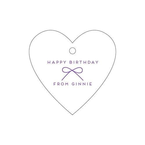 Happy Birthday Bow Gift Tag