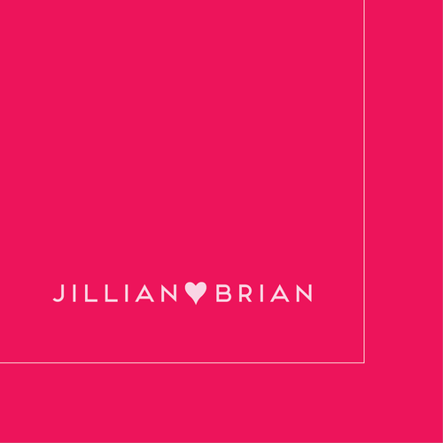 Jillian and Brian Custom Cocktail Napkin