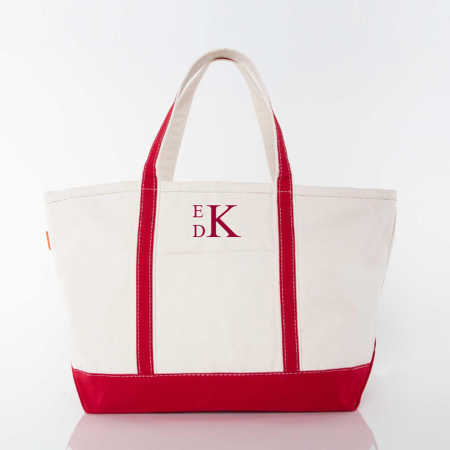 Large Canvas Tote - Red