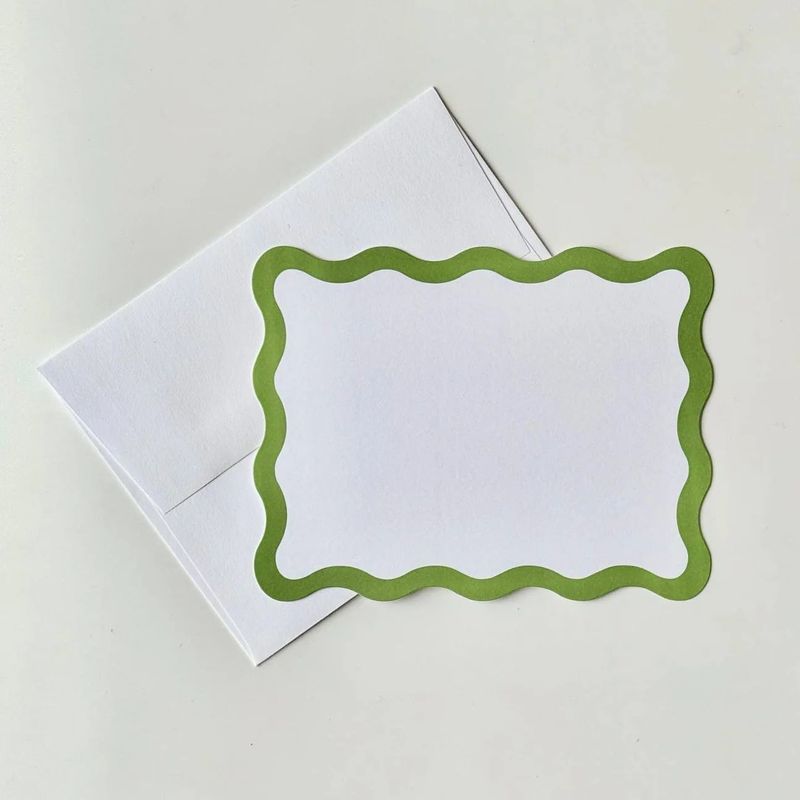 Wavy Green Stationery