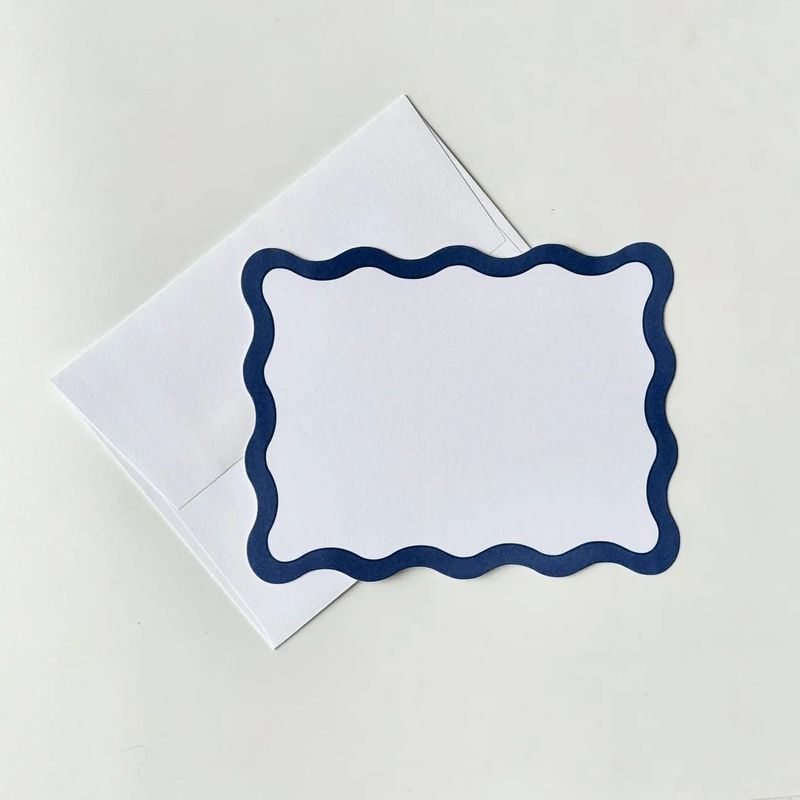 Wavy Blue Stationery