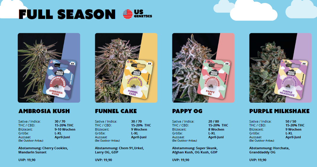 Premium Cannabissamen Full Season