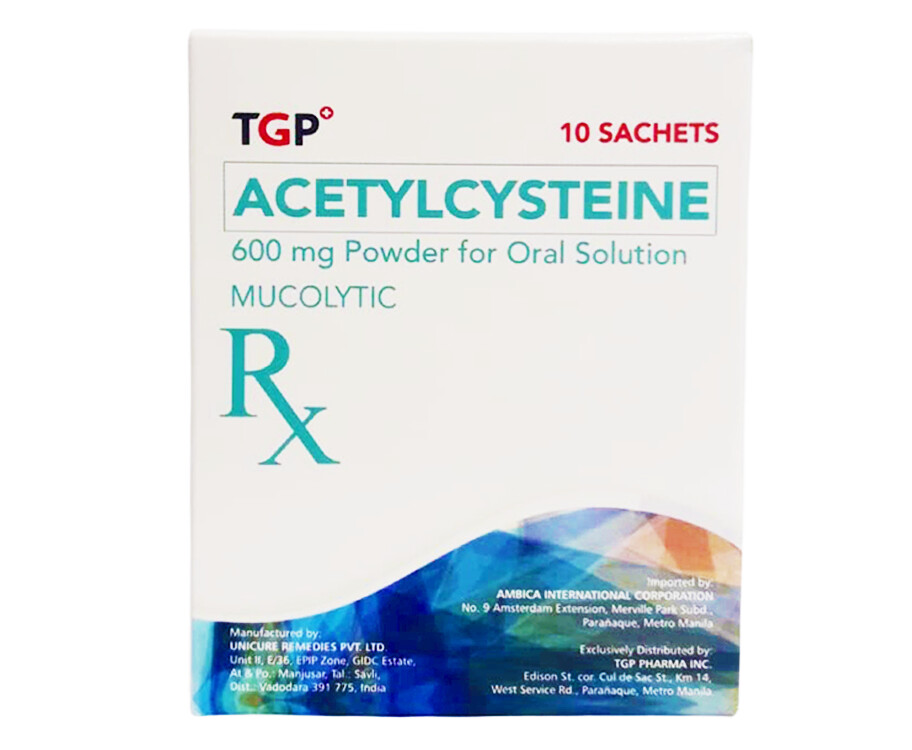 TGP Acetylcysteine 600mg Powder for Oral Solution 10 Sachets