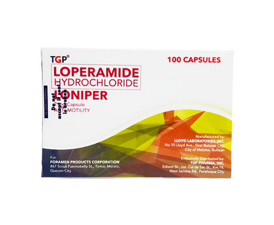TGP Loperamide Hydrochloride Loniper 2mg 100 Capsules
