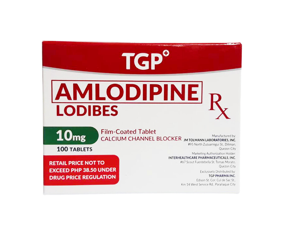 TGP Amlodipine Lodibes 10mg Film-Coated 100 Tablets