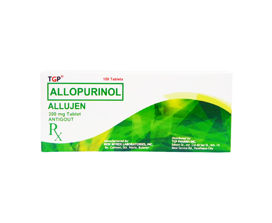 TGP Allopurinol Allujen 300mg 100 Tablets Antigout