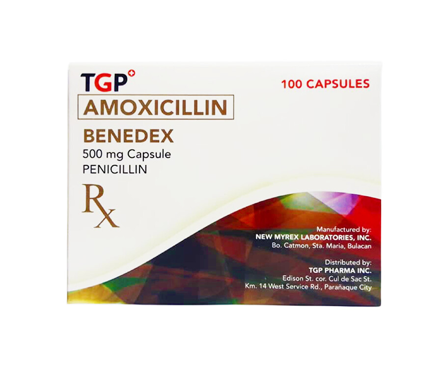 TGP Amoxicillin Benedex 500mg 100 Capsules