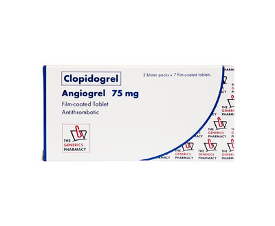 TGP Clopidogrel Angiogrel 75mg Film-Coated Tablet (2 Blister Packs x 7 Film-Coated Tablets)