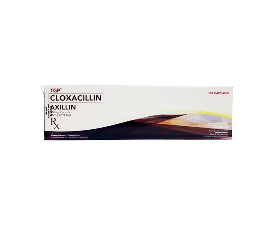 TGP Cloxacillin Axillin 500mg 100 Capsules Antibacterial