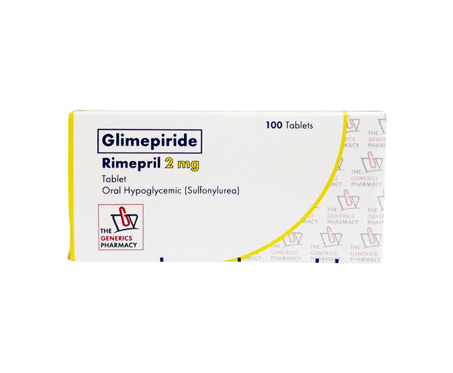 TGP Glimepiride Rimepril 2mg 100 Tablets