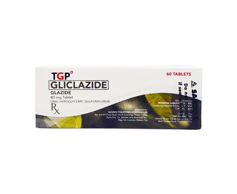 TGP Gliclazide Glazide 80mg 60 Tablets