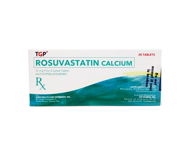 TGP Rosuvastatin Calcium 10mg FilmCoated 30 Tablets