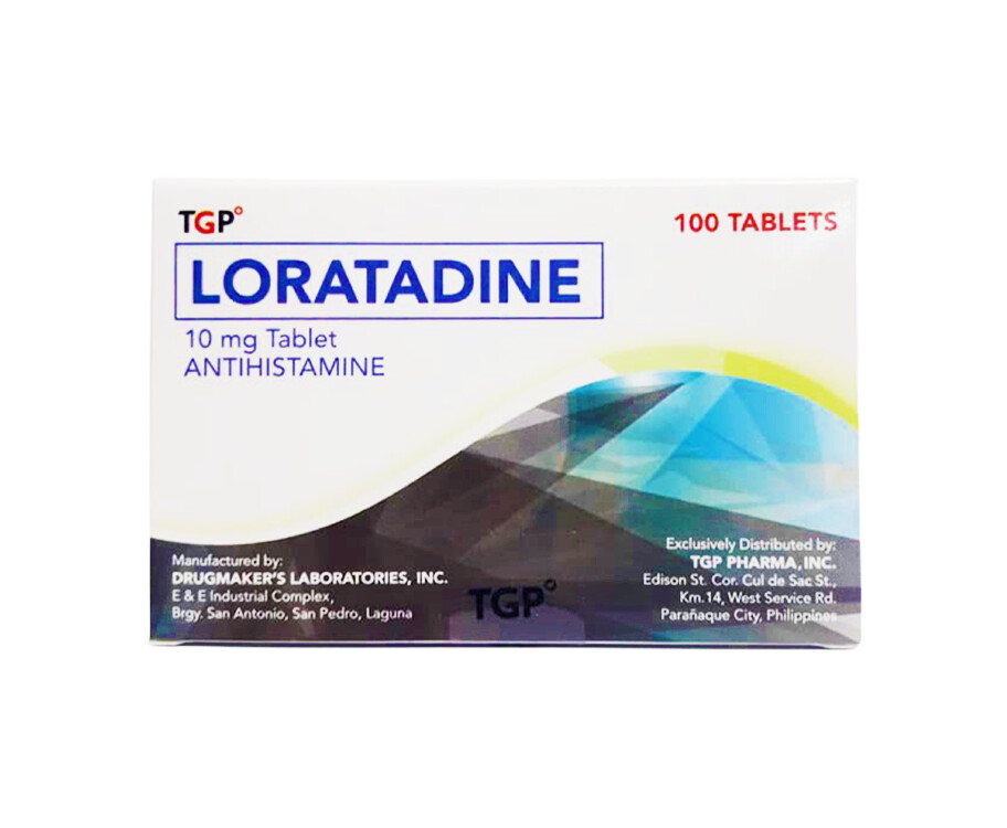TGP Loratadine 10mg 100 Tablets Antihistamine