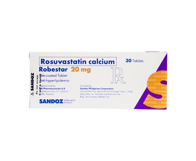 Sandoz Rosuvastatin Calcium Robestar Film-Coated 20mg 30 Tablets
